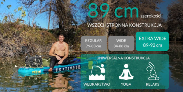 Skatinger Prana Magma Green 350x89x15 cm (11'6'') yoga SUP board - Afbeelding 5