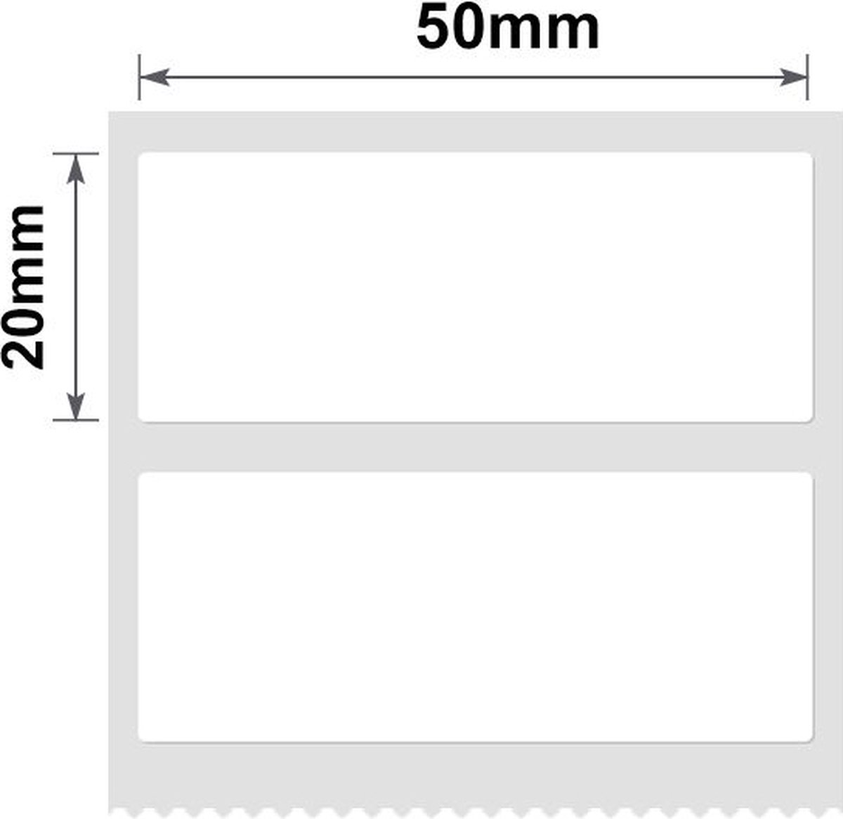 Niimbot Labels B21(S/Pro)/B1/B3S(Pro)/K3/B31 - Wit - 50*20mm - Afbeelding 2