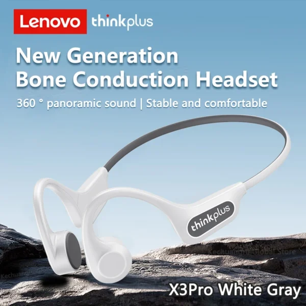 Lenovo X3 Pro - Bluetooth Oordopjes - Bone Conduction - Wit - Afbeelding 3