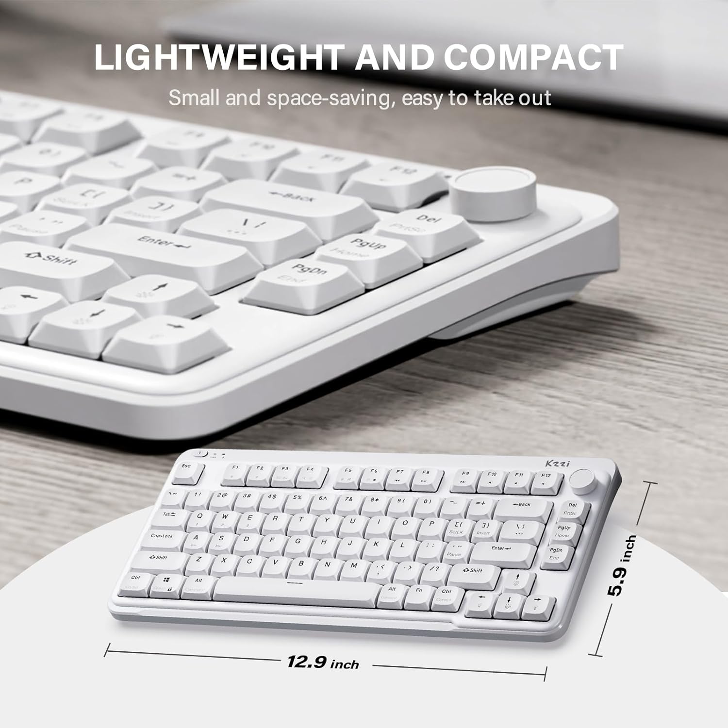 KZZI I75 - Toetsenbord - Wit - Low Profile - Red Switch - Afbeelding 9