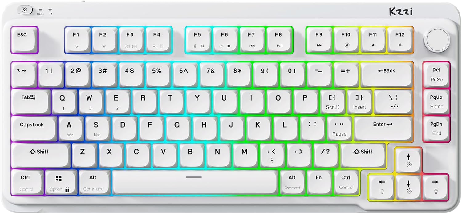 KZZI I75 - Toetsenbord - Wit - Low Profile - Red Switch - Afbeelding 11