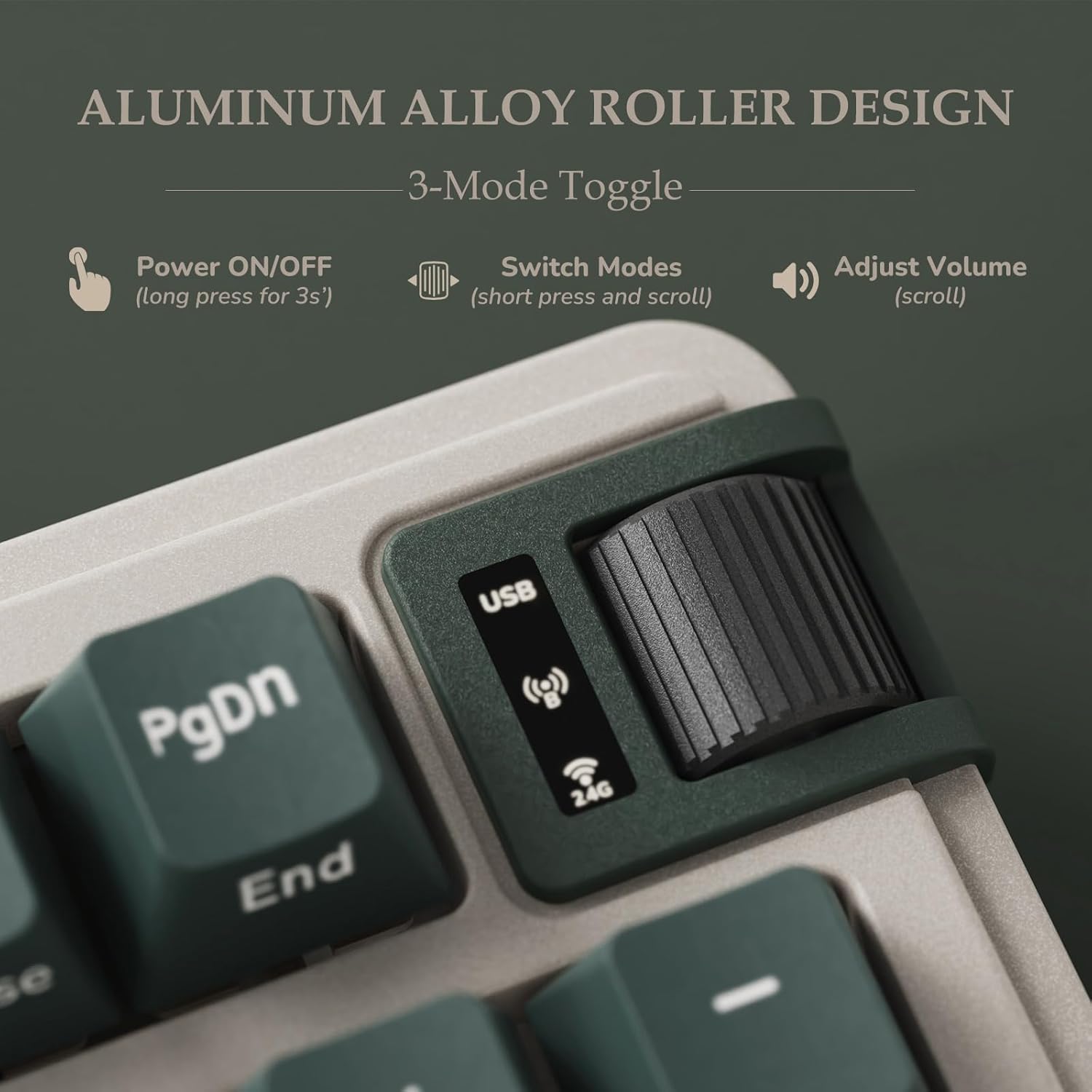 KZZI K98 - Toetsenbord - Oasis Green - Rainbow Switch - Afbeelding 7