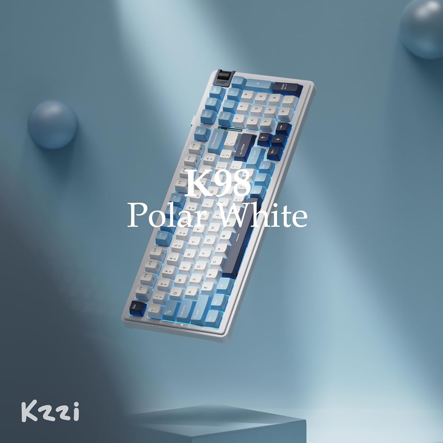 KZZI K98 - Toetsenbord - Polar White - Rainbow Switch - Afbeelding 2