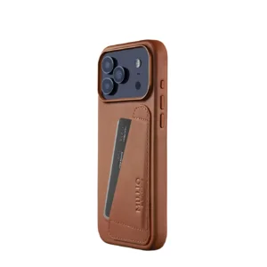 Mujjo Lederen portomonee hoesje iPhone 17 Pro Max - Tan