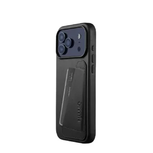 Mujjo Lederen portomonee hoesje iPhone 17 Pro Max - Zwart