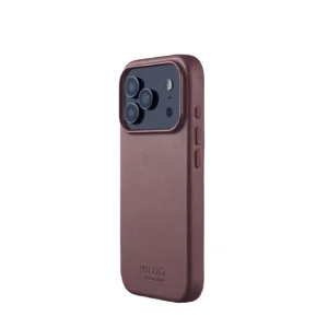 Mujjo Volledig lederen hoesje iPhone 17 Pro - Bronze Red