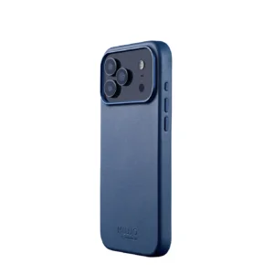 Mujjo Volledig lederen hoesje iPhone 17 Pro Max - Monaco Blue