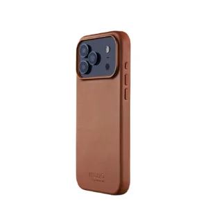 Mujjo Volledig lederen hoesje iPhone 17 Pro Max - Tan
