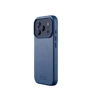 Mujjo Volledig lederen hoesje iPhone 17 Pro - Monaco Blue