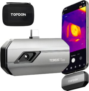 TOPDON TC002 Duo – Warmtebeeldcamera - USB-C Aansluiting - Geschikt voor Android, IOS & Windows