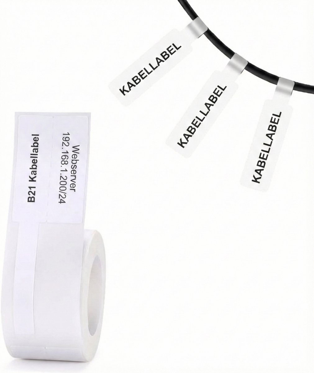 Niimbot labelprinterrol B21(S/Pro)/B1/B3S(pro)/K3/B31 – 25×38+40mm – Wit