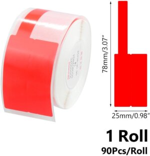 Niimbot labelprinterrol B21(S/Pro)/B1/B3S(pro)/K3/B31 - 25x38+40mm - Rood (kopie)
