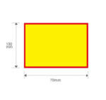 Niimbot - Labels/Etiketten B4 - 100x70mm - Geel met Rood rand