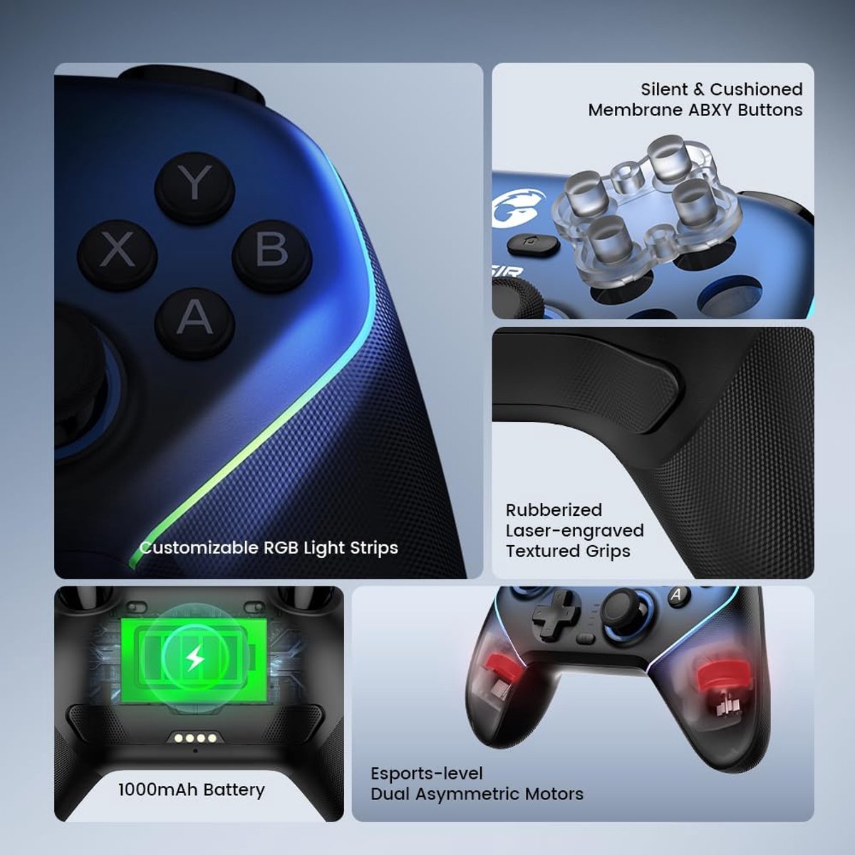 GameSir Super Nova - Controller - Voor Switch/Switch 2/PC/Mobile - Blauw