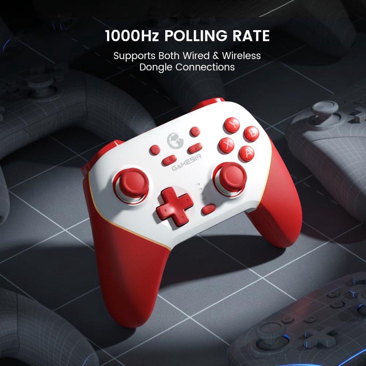 GameSir Super Nova - Controller - Voor Switch/Switch 2/PC/Mobile - Rood