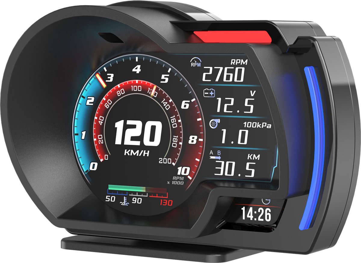 WiiYii A520 - HUD - OBD+GPS - digitale 3,5 inch TFT 800x480