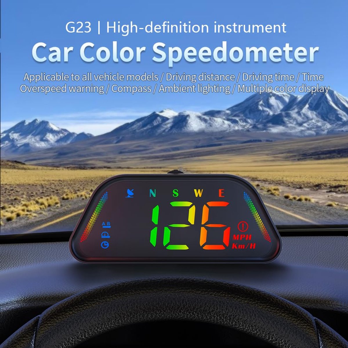 WiiYii G23 - HUD GPS-snelheidsmeter- Plug-and-play USB