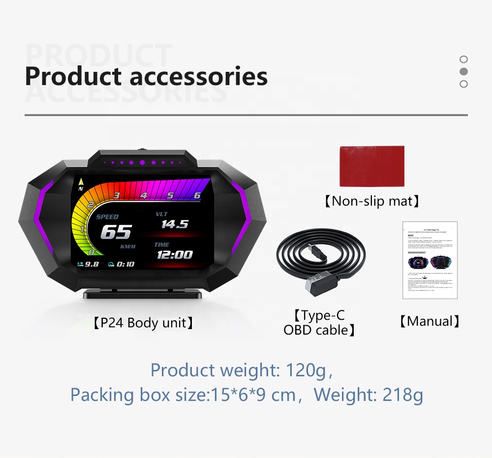 WiiYii P24 - OBD2 - HUD - Snelheidsmeter