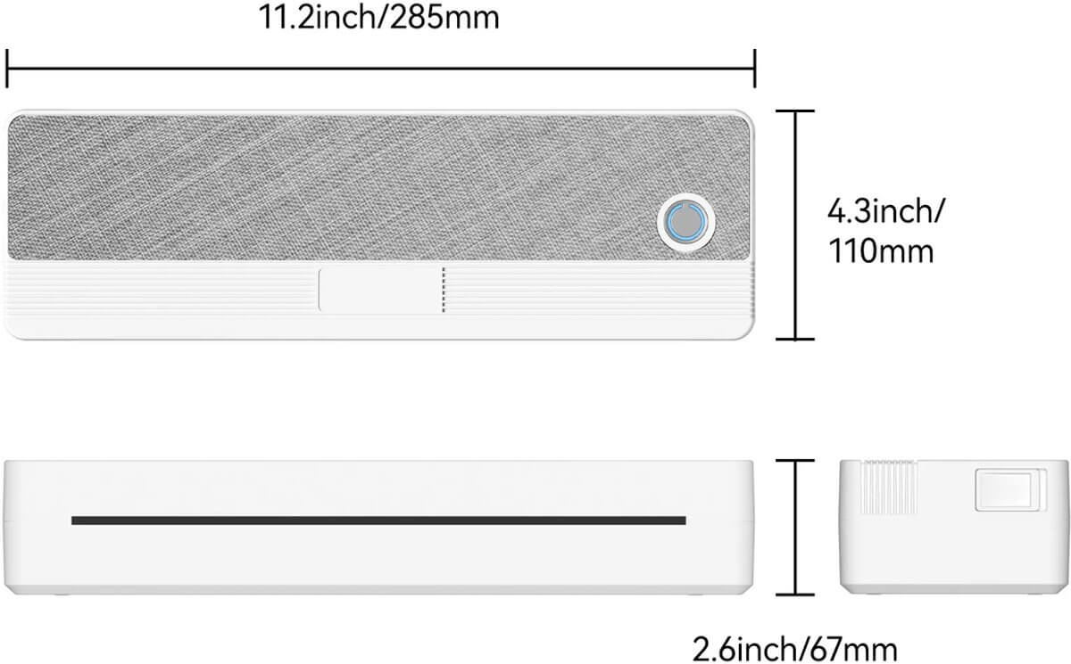 PeriPage P81 - Draagbare Bluetooth Printer - Grijs - Thermisch