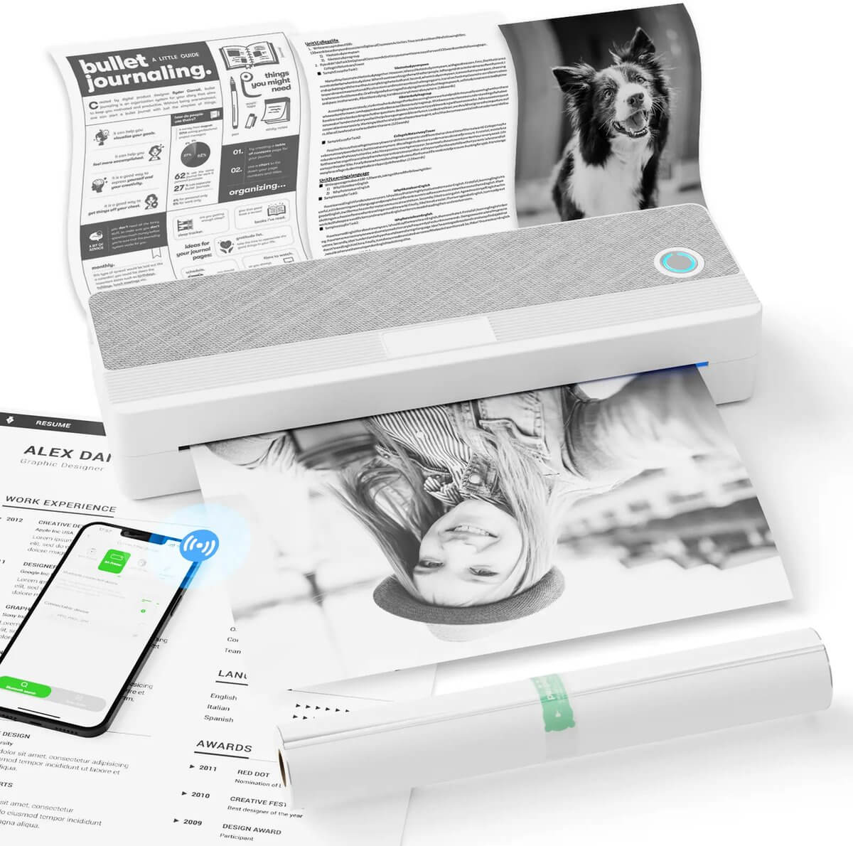 PeriPage P81 - Draagbare Bluetooth Printer - Grijs - Thermisch