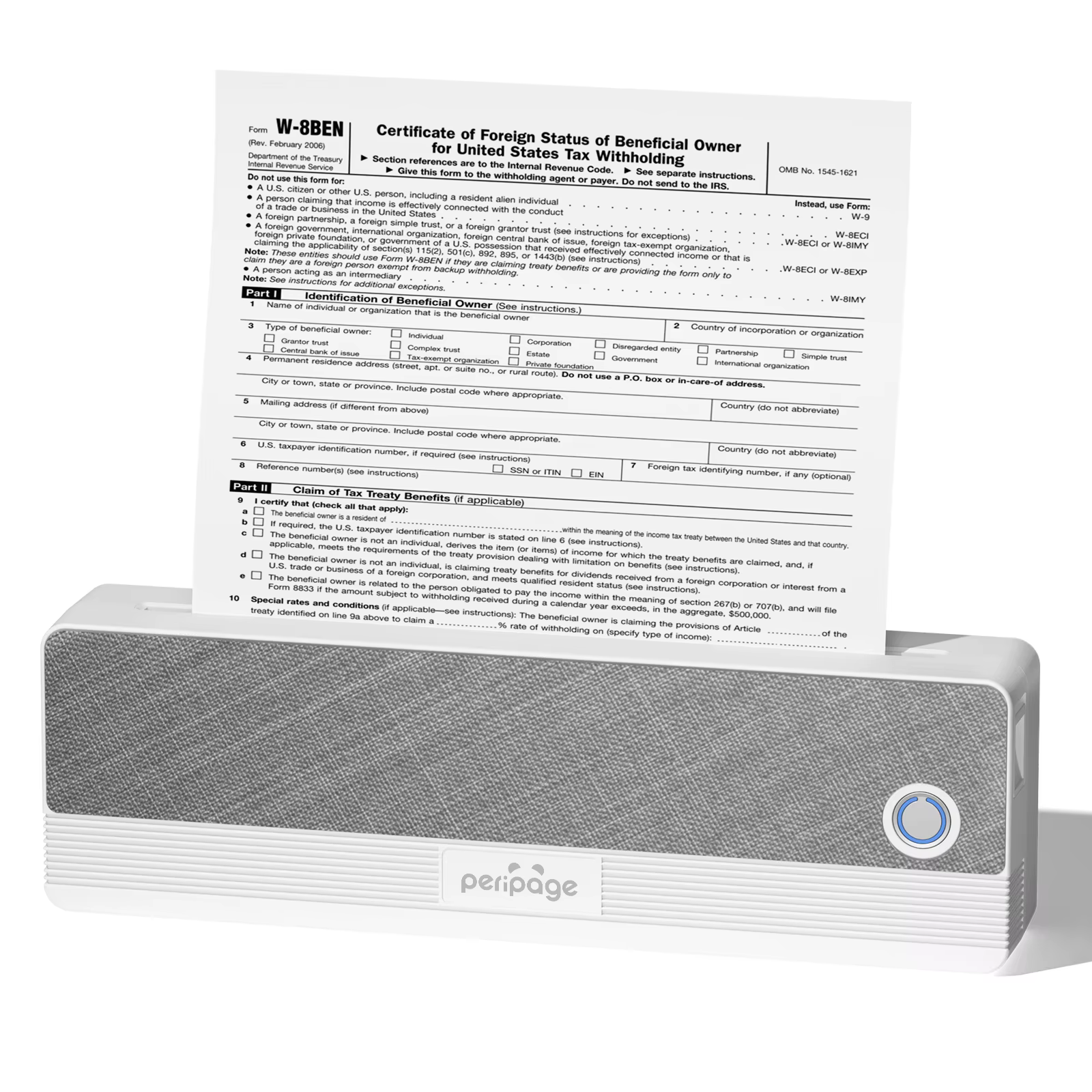 PeriPage P81 - Draagbare Bluetooth Printer - Grijs - Thermisch