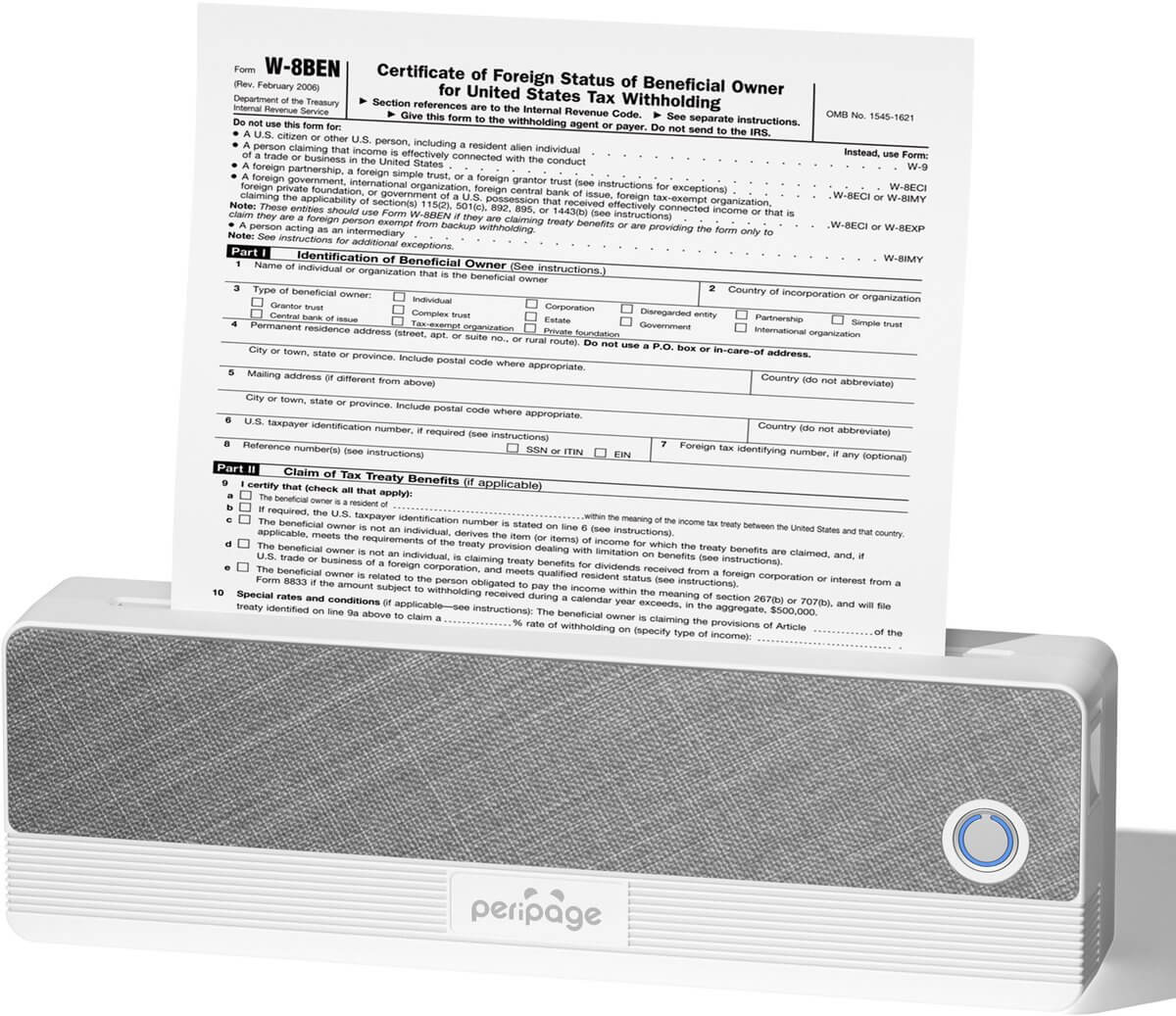 PeriPage P81 - Draagbare Bluetooth Printer - Grijs - Thermisch