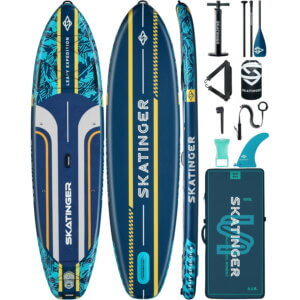 Skatinger Leafy Expedition Blue 350x89x15 (Touring) SUP Board