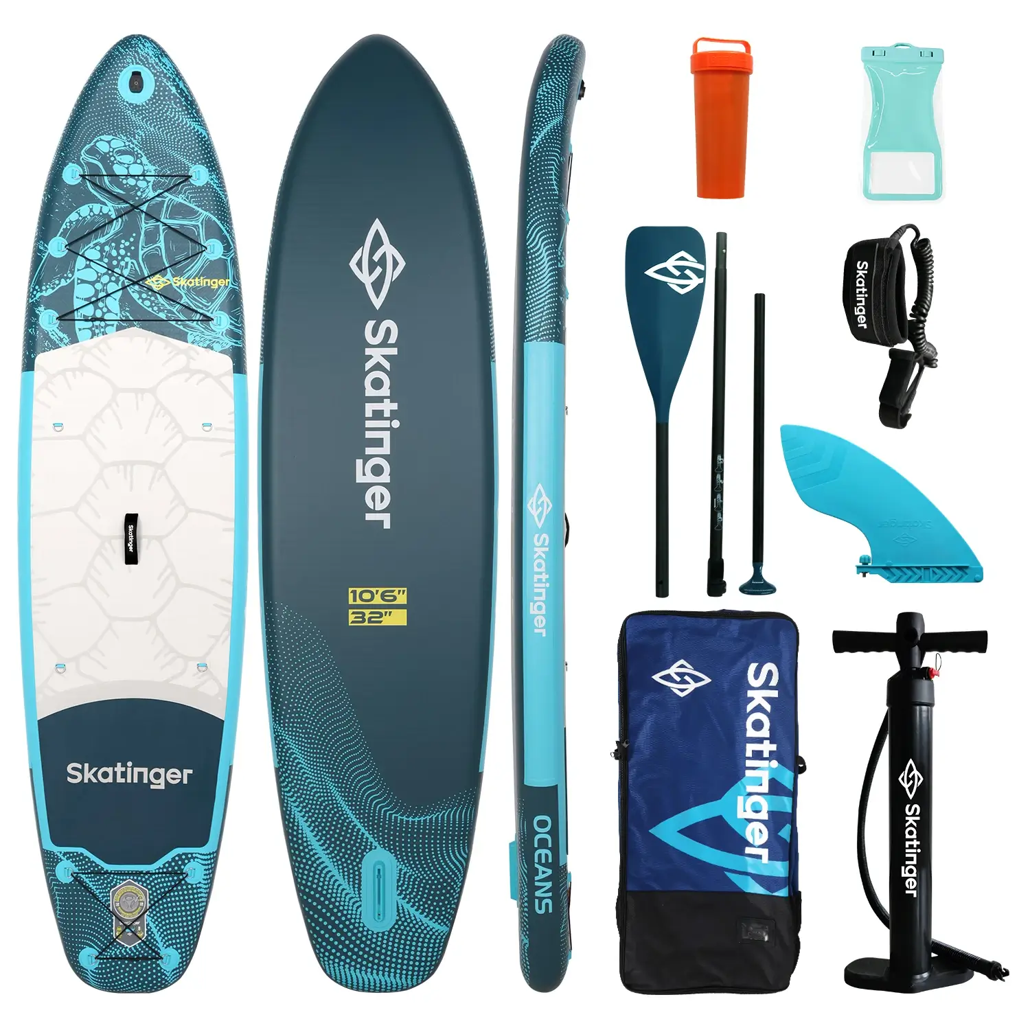 Skatinger Turtle Ocean 320x81x15 (Allround) SUP Board