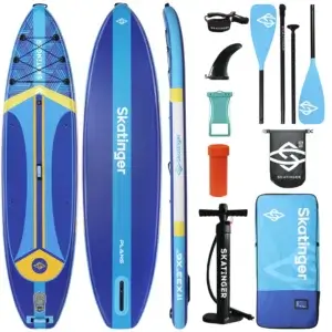 Skatinger PLANS blue 11'x33"x6" (Allround) SUP Board