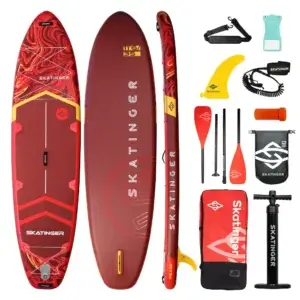 Skatinger Prana Magma Red 11'6"*35"*6" (Yoga) SUP Board