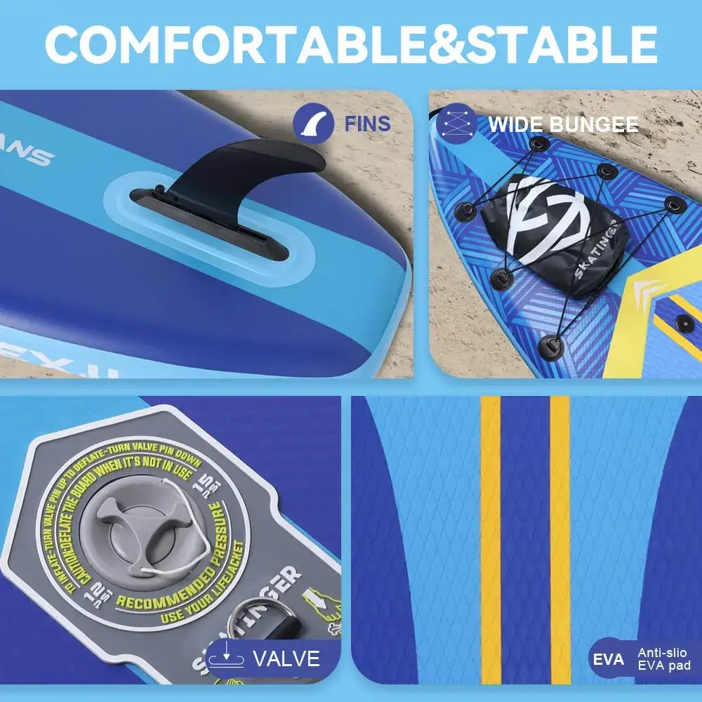 Skatinger PLANS blue 11'x33"x6" (Allround) SUP Board - Afbeelding 2