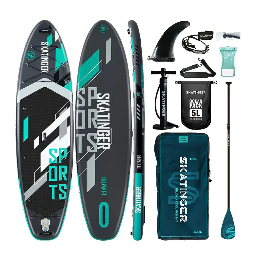 Skatinger Grey Sports 11’6″*35″*6″ (Yoga) SUP Board
