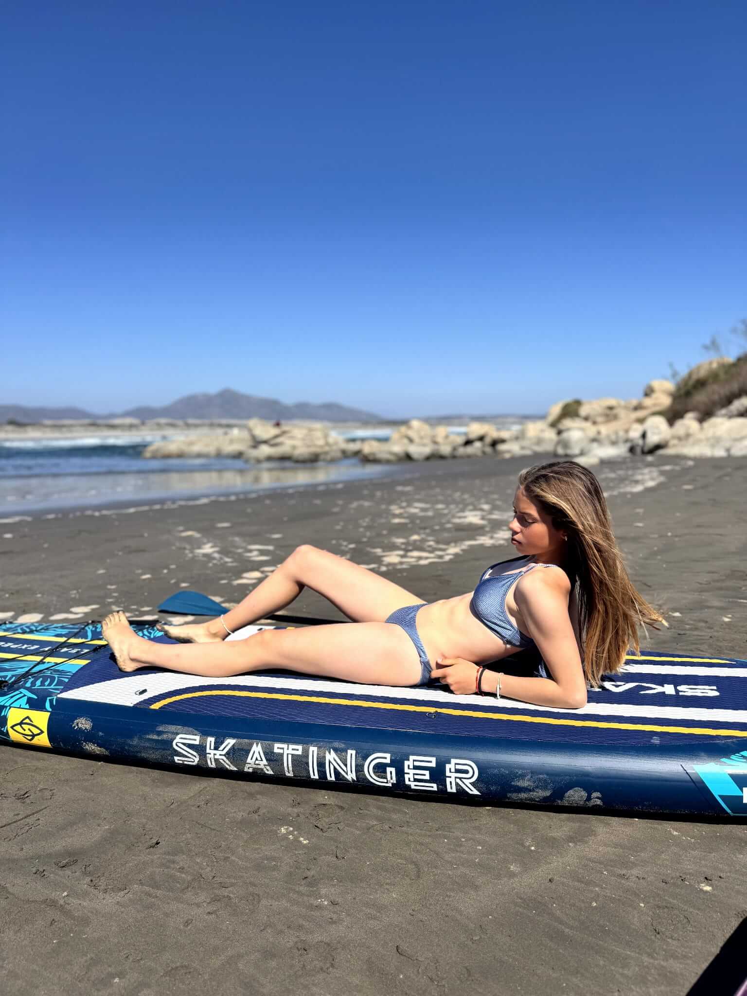 Skatinger Leafy Expedition Blue 350x89x15 (Touring) SUP Board