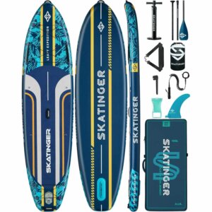 Skatinger Leafy Expedition Blue 350x89x15 (Touring) SUP Board