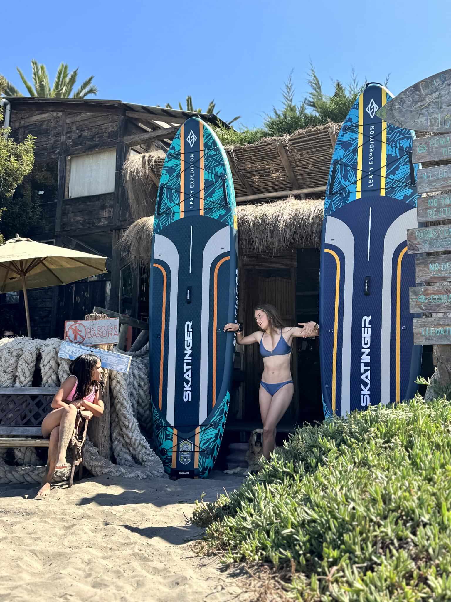 Skatinger Leafy Expedition Blue 350x89x15 (Touring) SUP Board