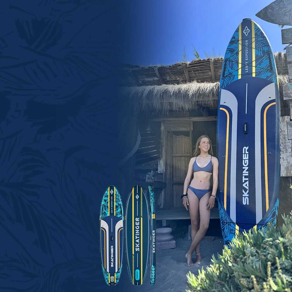 Skatinger Leafy Expedition Blue 350x89x15 (Touring) SUP Board