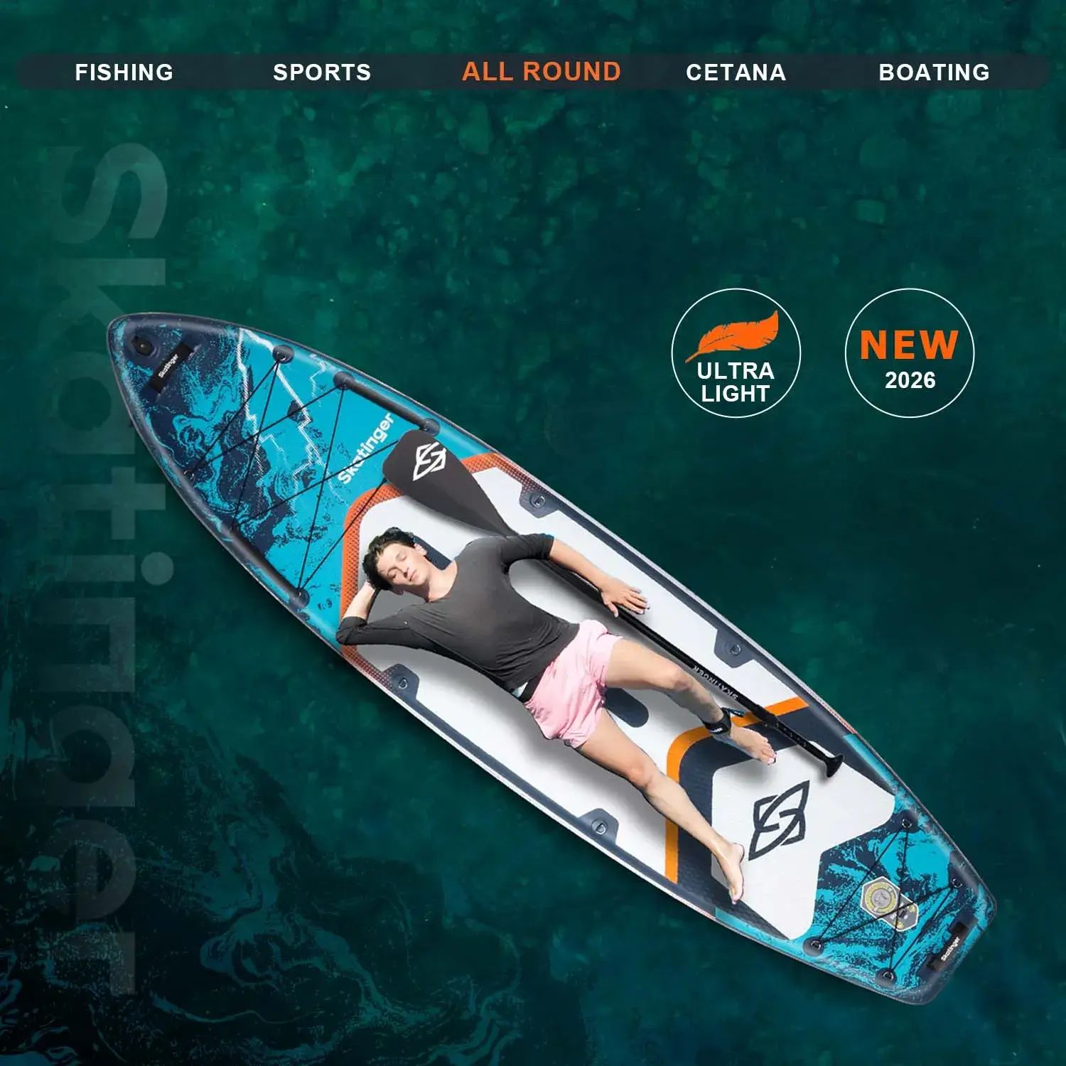 Skatinger Thor Blue 11'6"*35"*6" (Allround) SUP Board