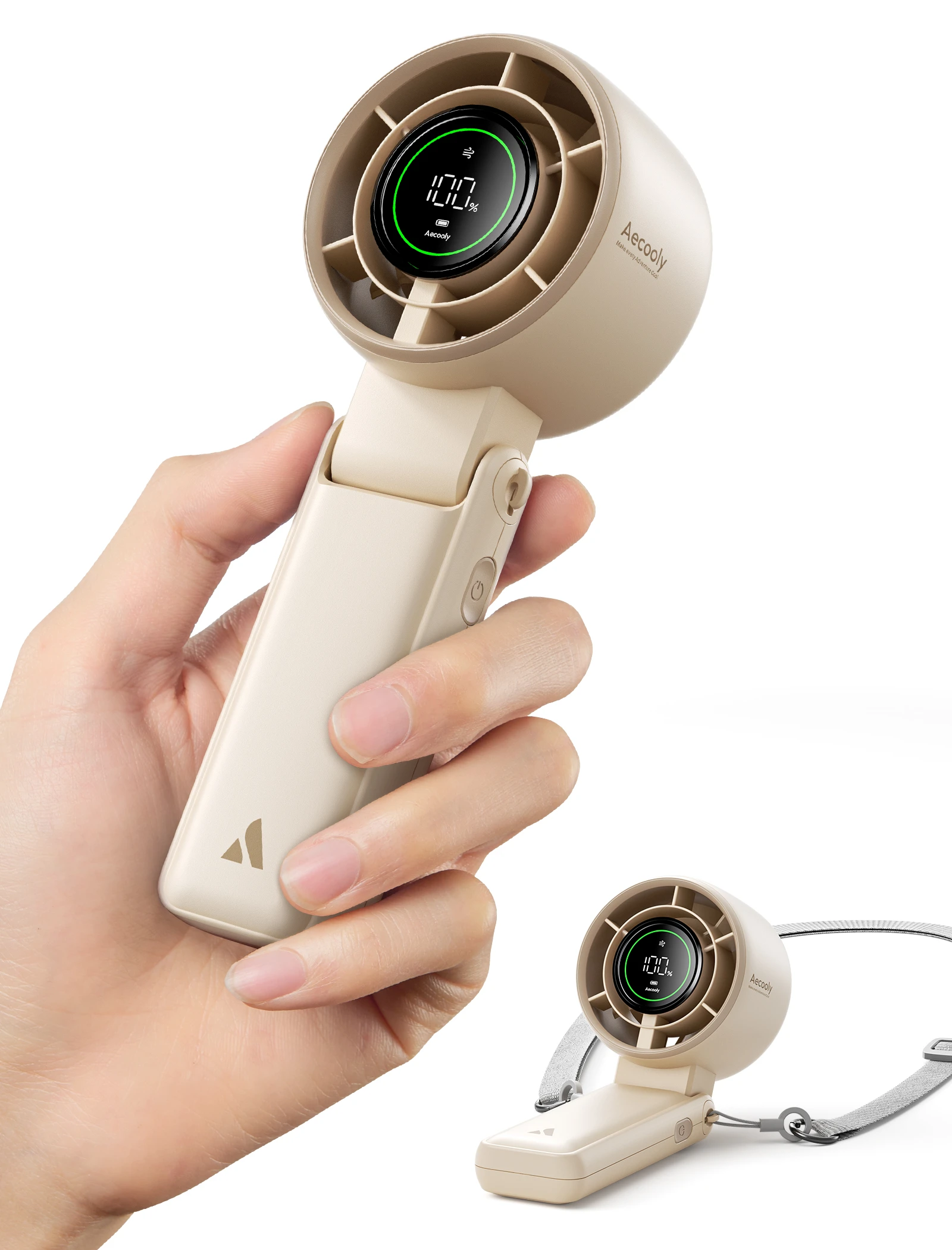Aecooly Halo 02 (3600mAh) Draagbare Handventilator - Beige