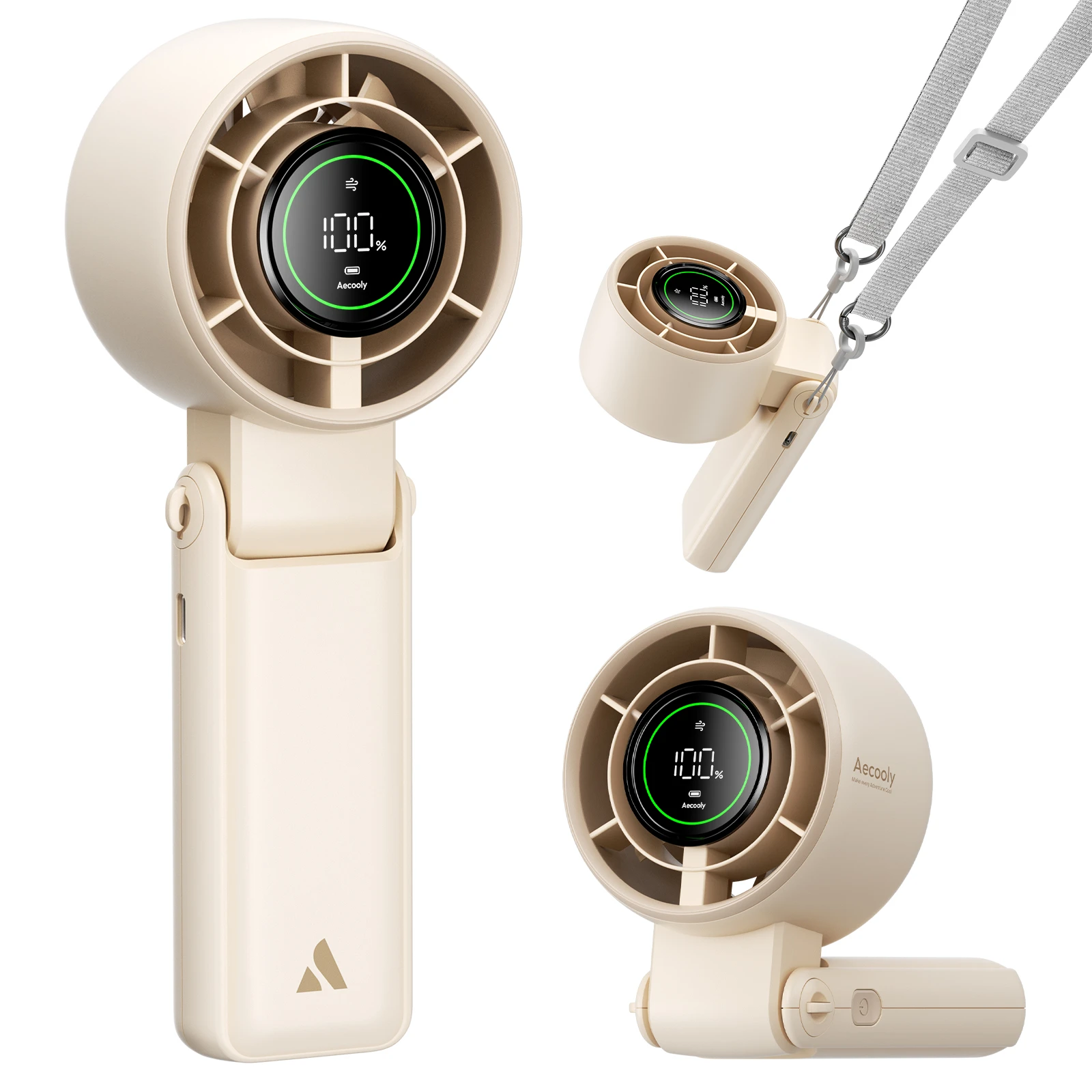 Aecooly Halo 02 (3600mAh) Draagbare Handventilator - Beige