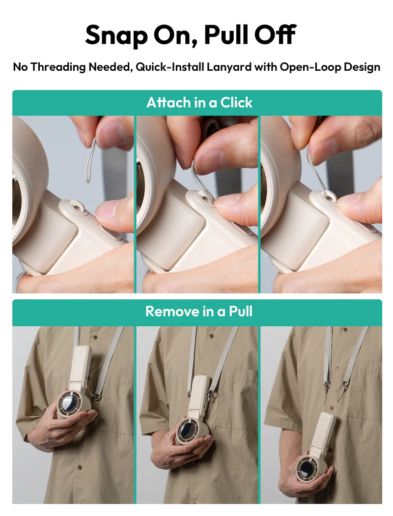 Aecooly Halo 02 (3600mAh) Draagbare Handventilator - Beige