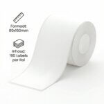 Niimbot Labels/Etiketten K3 - 80x160mm - 195 vellen - Wit