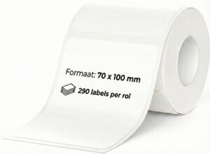 Niimbot Labels/Etiketten B3S/K3/B31 - 70x100mm - 290 vellen - Wit