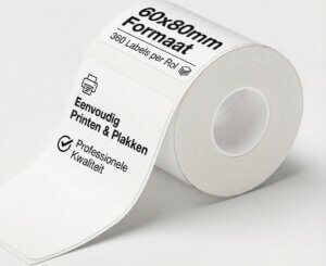 Niimbot Labels/Etiketten B3S/K3/K2/B31 - 60x80mm - 360 vellen - Wit