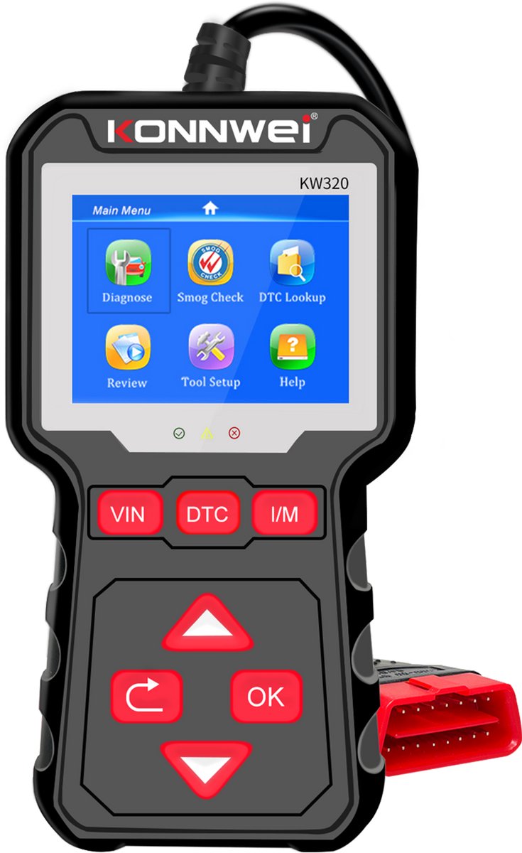 Konnwei kw320 universele obd2 scanner live data en emissietest