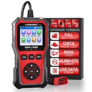 Konnwei kw330 obd2 scanner 28 inch kleurenscherm usb update en print