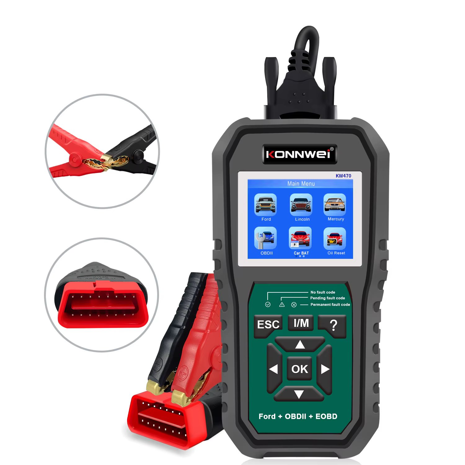 Konnwei kw470 diagnosesysteem voor ford volledig systeem obd3