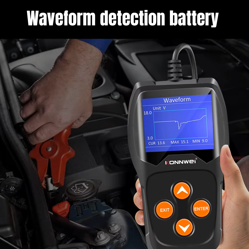 Konnwei kw600 12v professionele accutester update en print
