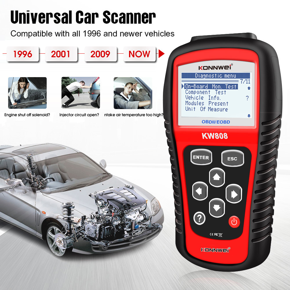 Konnwei kw808 obd2eobd scanner motorfoutcodes en live data 2