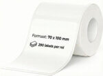Niimbot Labels/Etiketten B3S/K3/B31 - 70x100mm - 290 vellen - Wit