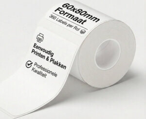 Niimbot Labels/Etiketten B3S/K3/B31 - 70x100mm - 290 vellen - Wit